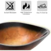 16.5" Bathroom Vessel Sink Artistic Single Tempered Glass Basin Countertop Bowl Sink, W/Water Save Faucet Pop Up Drain ﻿ 2