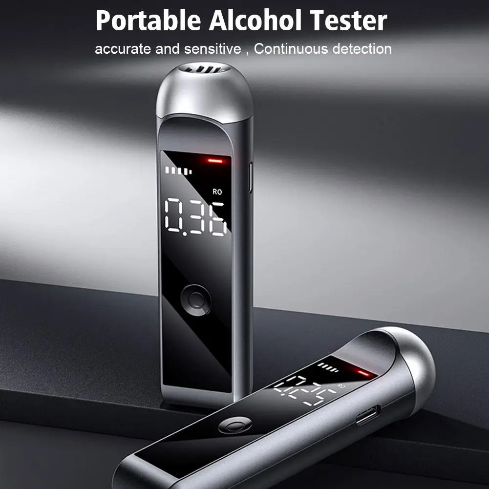 

Automatic Alcohol Tester Professional Breath Alcohol Alcohol Rechargeable Tools Tester Breathalyzer Test Z5F7