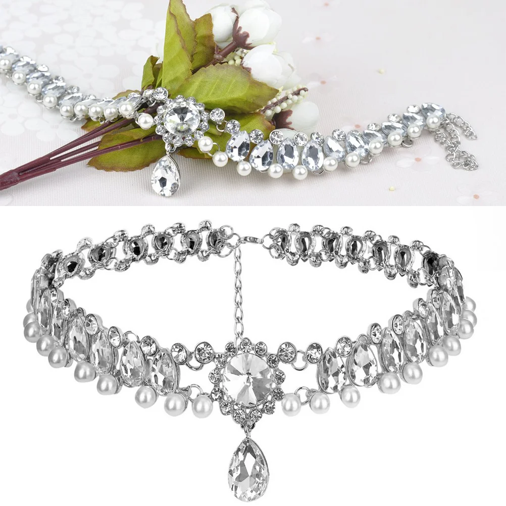 

A Necklace Crystal Chocker Women Decoration Choker Rhinestones Jewelry Necklaces Bride