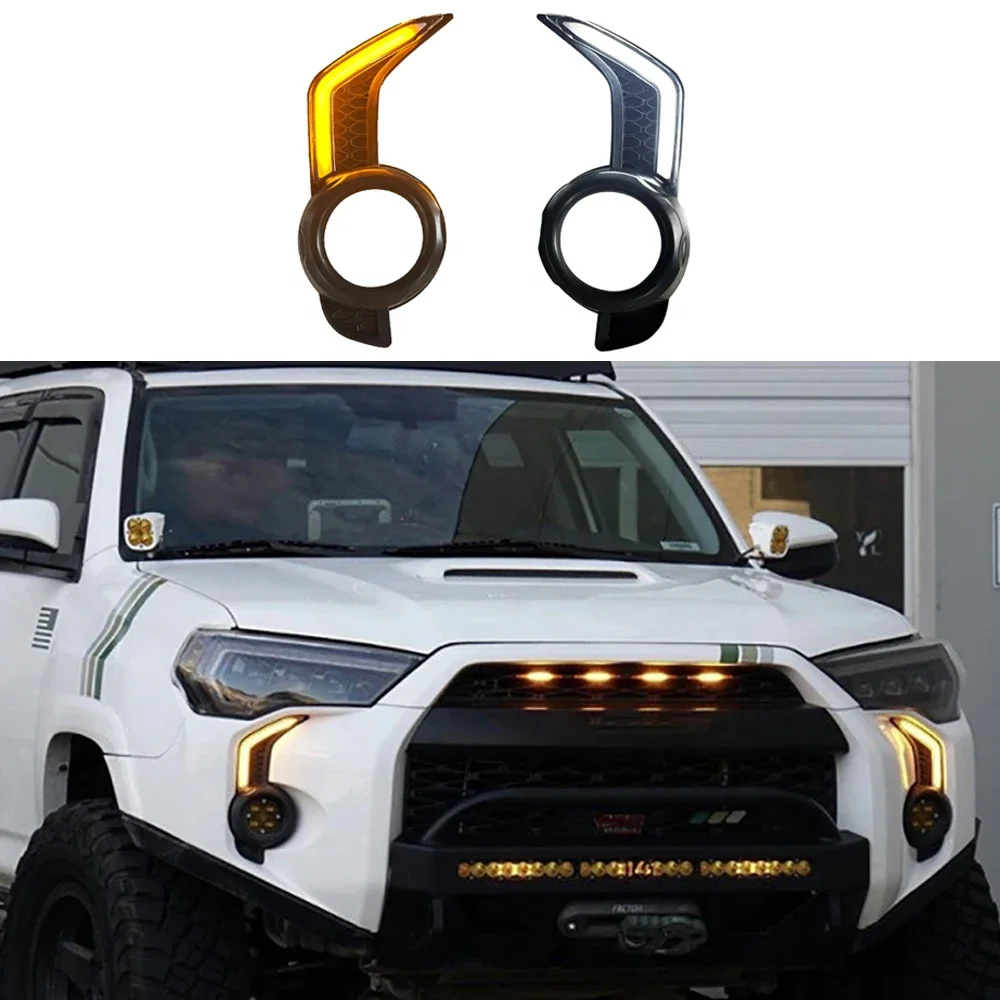 

2014-2023 Front Left & Right Side Fog Light cover Bezel Textured for 4runner TRD SR5