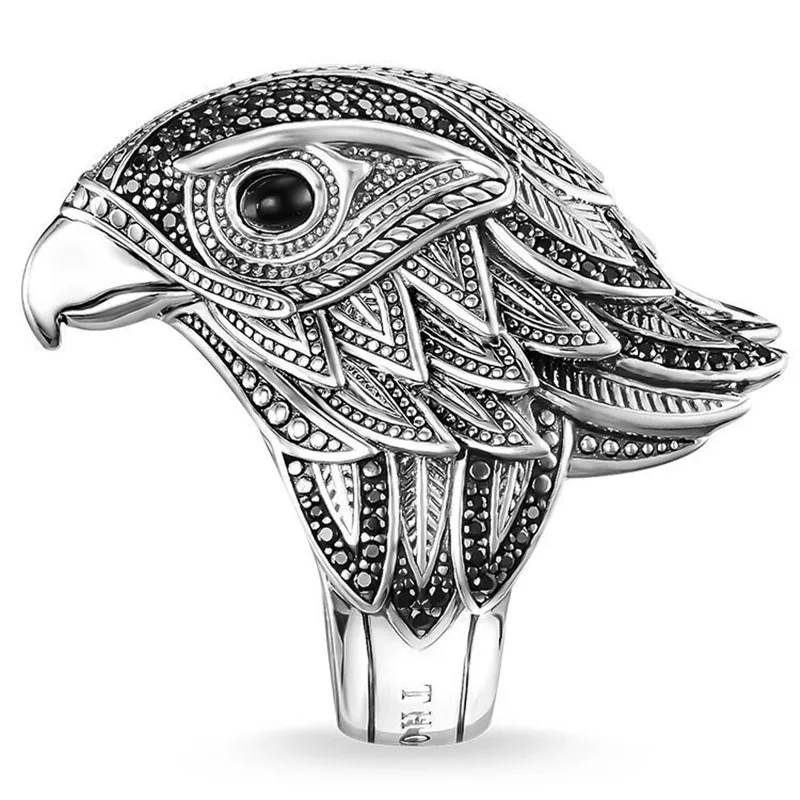 Milangirl Men Rings Hip Hop Eagle Personality Animal Bird Rings for Men Domineering  Ring 4