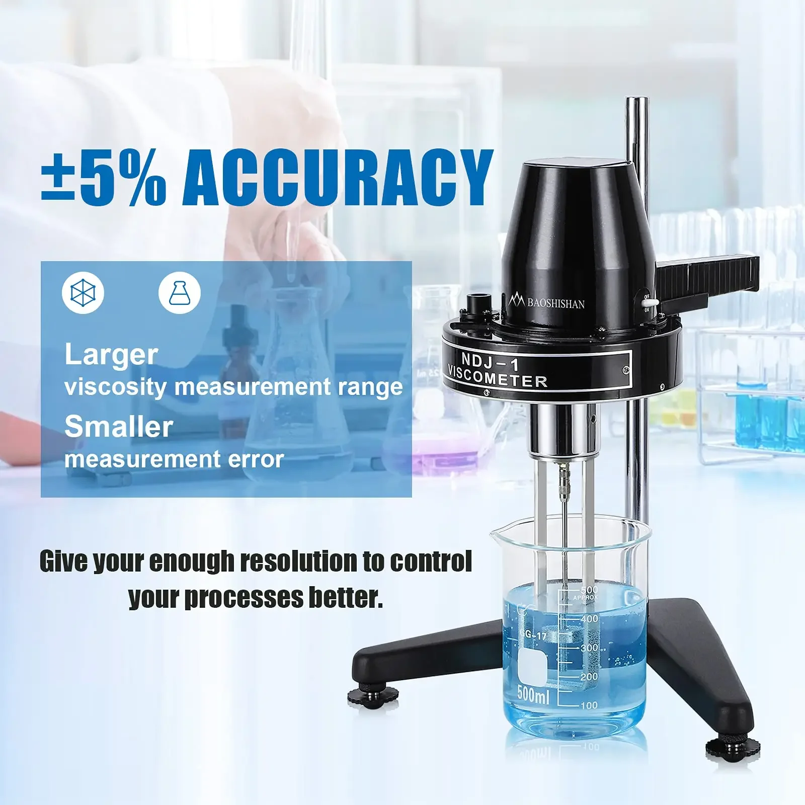Rotary Viscometer Viscosity Tester 10-100,000mPa&middot;s Fluidimeter Meter Newton Liquid Viscometer NDJ-1 110/220V