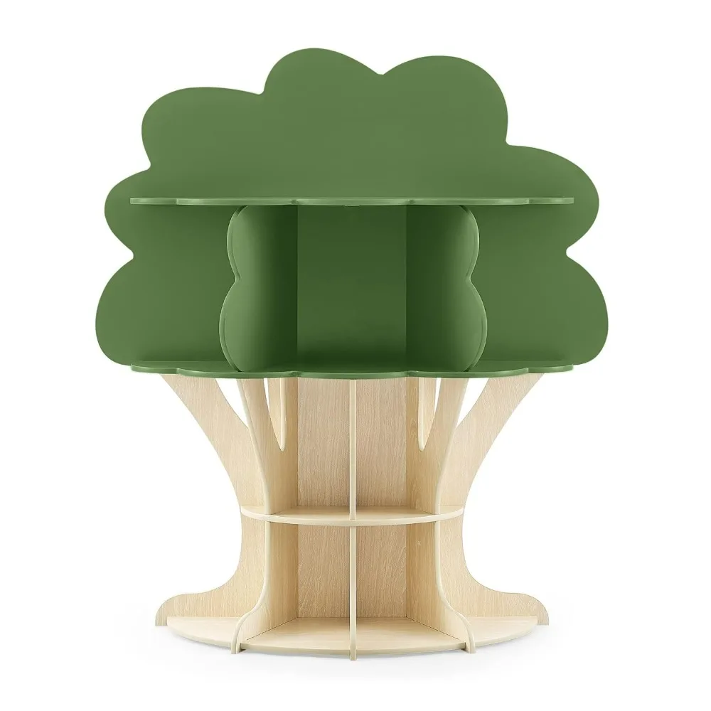 Delta Children Tree Bookcase-Greenguard Gold Certified, Fern Green/Crafted Natural