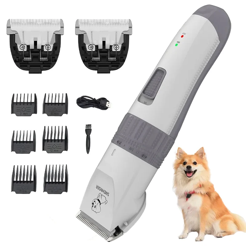 Electonic Pet Hair Trimmer Profession Dog Cat Hair Clipper Cordless Low