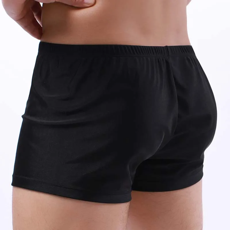 Men's Loose Boxer Underwear Sexy Low Waist Men Boxershorts Waiter Tuxedo Lingerie Trunks Male Panties Homewear Shorts Sleepwear 5