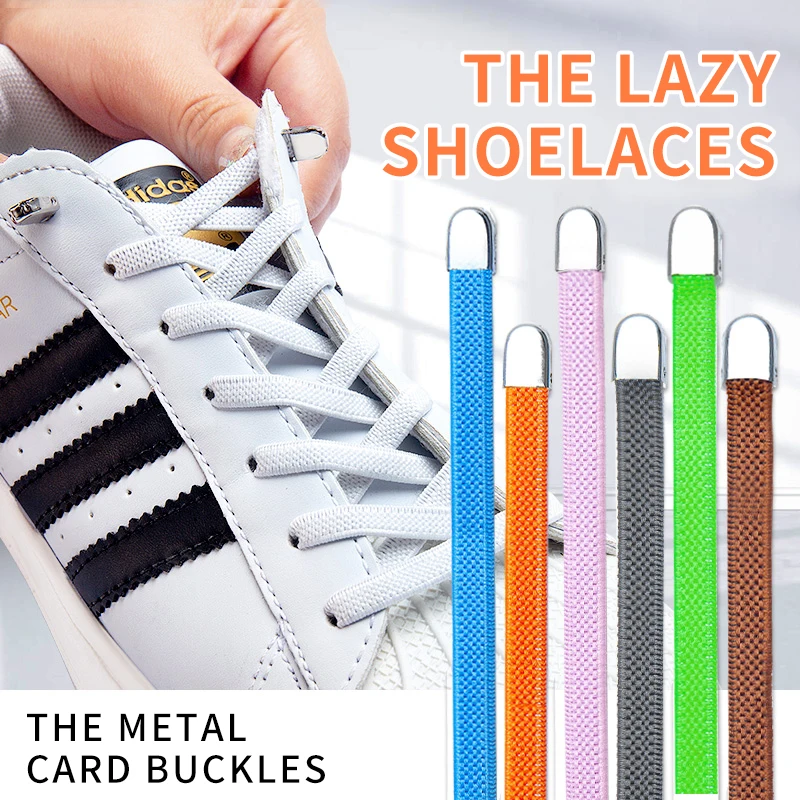Elastic No Tie Shoe laces Elastic Shoelaces Outdoor Leisure Sneakers Quick Safety Flat Shoelace Kids And Adult Unisex Lazy laces shoelaces without ties elastic shoelaces elastic shoe laces shoe accessories