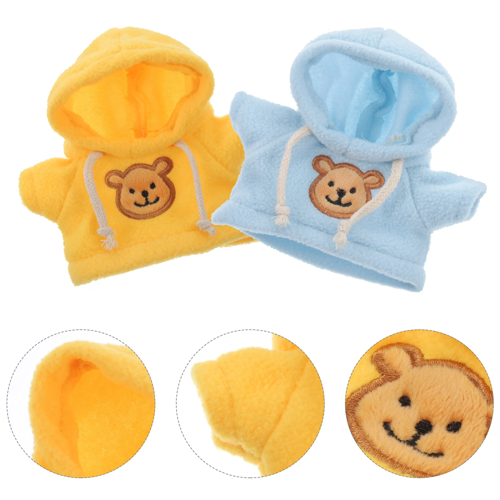 

Small Plush Bear Costume Stuffed Animal Outfit Doll Hooded Sweater Clothes Tee Bear Hoodie Cute Tiny Clothes Diy Bear Toy