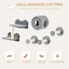 5PCs Cat Wall Shelves, Pet Wall-mounted Climbing Shelf Set, Kitten Activity Center with Condo, Cushion, Scratching Post, Jumping 4