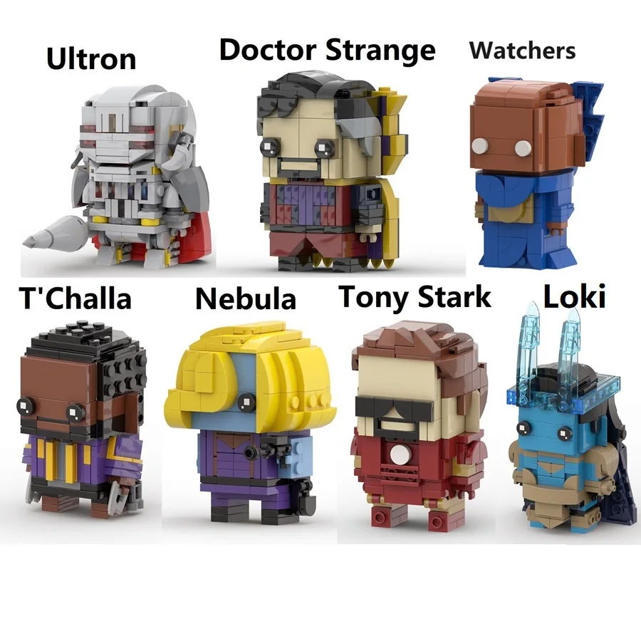 Nuovo Moc Doctor Strange Kang The Conqueror Thanos Thor Loki Super Hero Set Brickheadz Building Blocks Mini Action Figure Toys