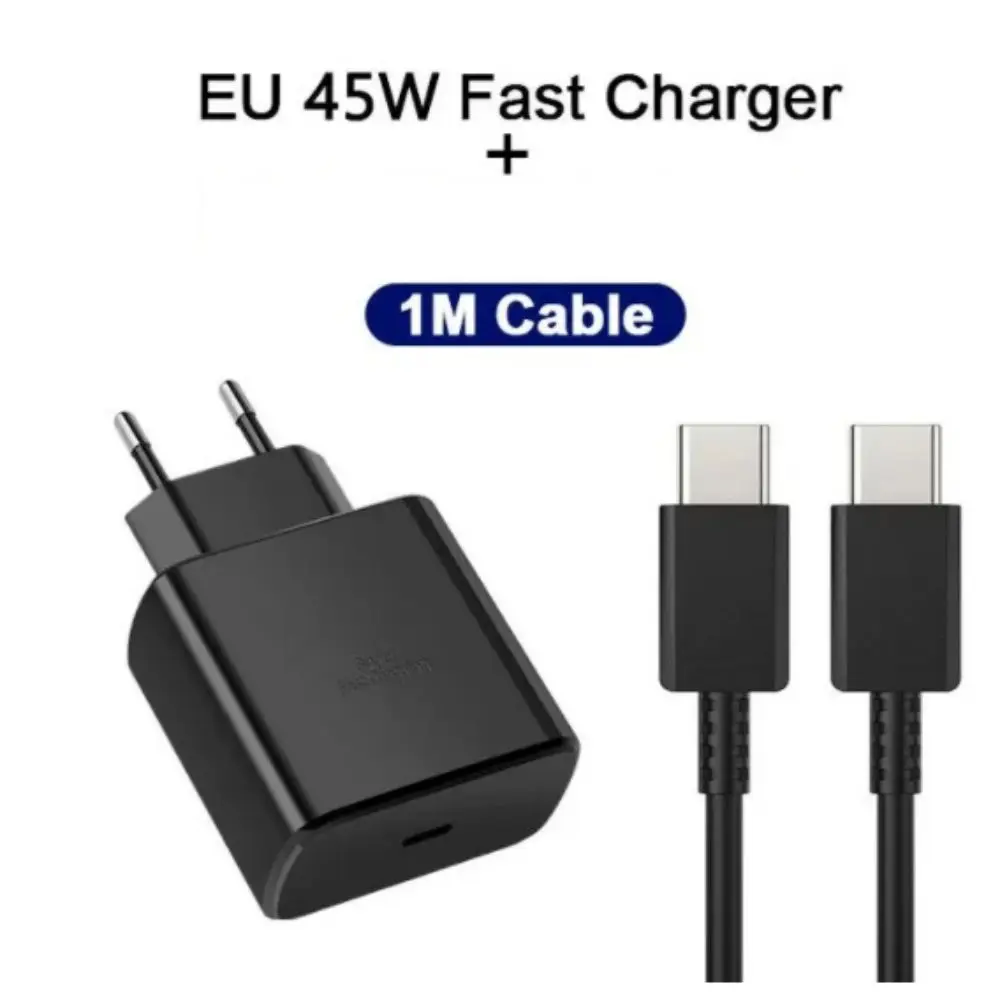 

45W Fast Charger USB C Type C For Samsung S22 S21 S20 A53 A73 A52 Quick Charge Cable Mobile Phone Charger Accessories