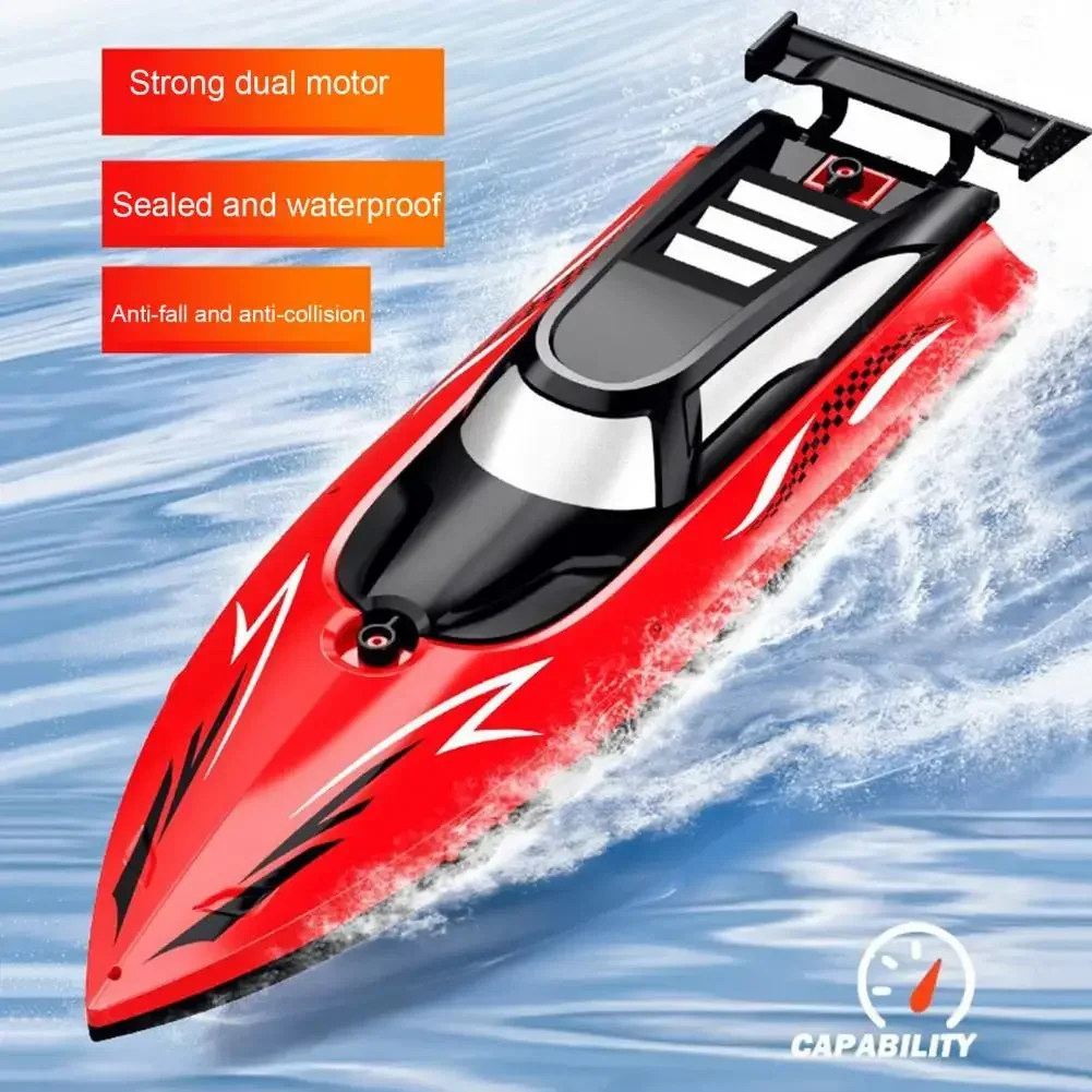 Rc Speed Boat Remote Control Boat Dual Motor 10Km/h High Speed Radio Controlled Speedboat Mini Rc Ship Outdoor Water Pool Toys