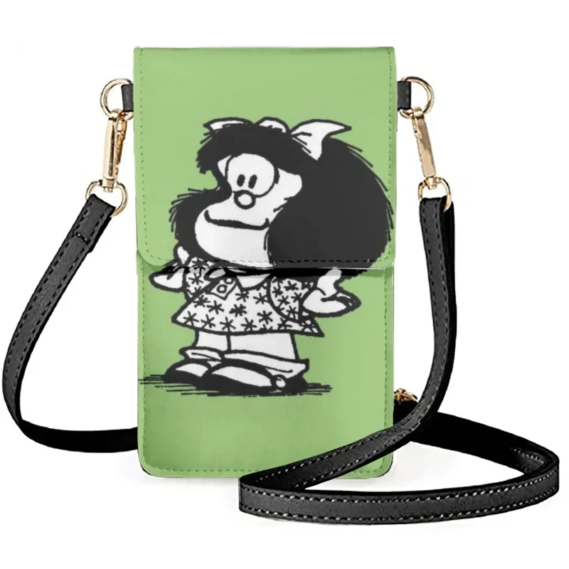 Cute Cartoon Mafalda 3D Print Lanyard Neck Strap ID Card Pass Moblie Phone USB Badge Holder Porte Bus Bank Credit Case Cover