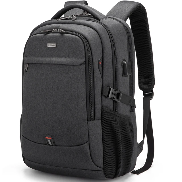 Sac à dos pour ordinateur portable 17,3 pouces pour homme, sac à dos de voyage, d'université, sac à bandoulière étanche pour ordinateur portable avec port de chargement USB 1