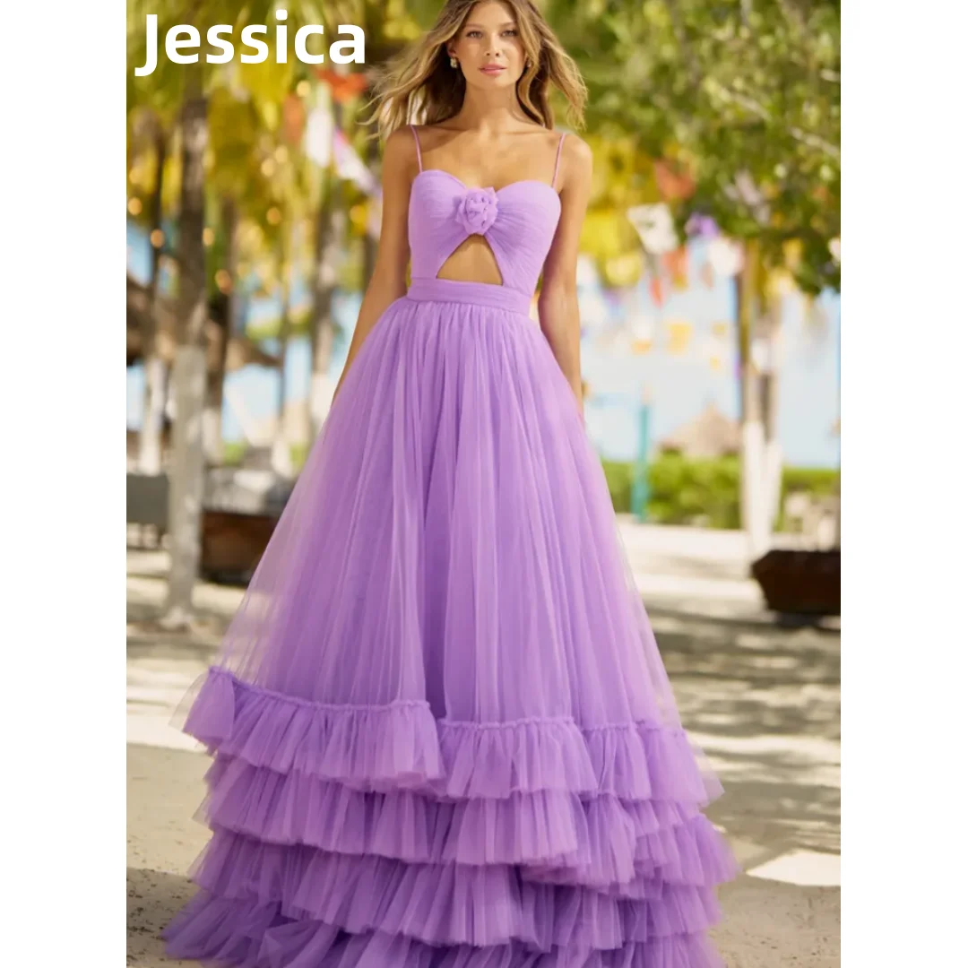 

Jessica Lavender Purple Prom Dresses Sweet Handmade Tulle Evening Dresses Wedding Dress Formal Party Dresses Vestidos De Noche