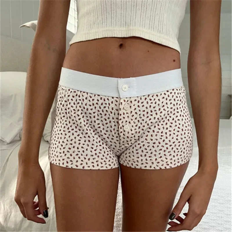 00s Retro Cute Patterm Boyshorts Fairy Y2K Cottage Low Waist Button Comfy Undies Sweatshorts Women Pajamas Shorts Lounge Bottom 16 00s Retro Cute Patterm Boyshorts Fairy Y2K Cottage Low Waist Button Comfy Undies Sweatshorts Women Pajamas Shorts Lounge Bottom