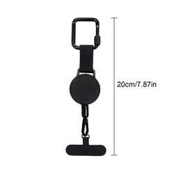 Retractable Anti - Theft Smartphone Lanyard with Belt Clip (Black)