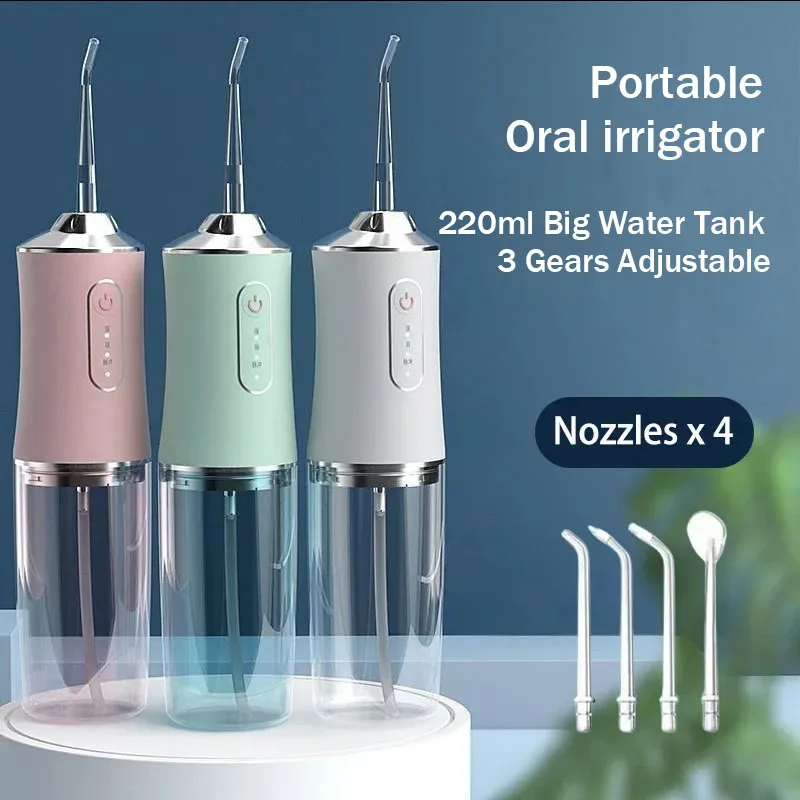 Dental Irrigator 220ml Hygiene Portable Oral Cleaning Electric Sonic Teeth Scaler Tooth Calculus Stains Tartar Remover Tool