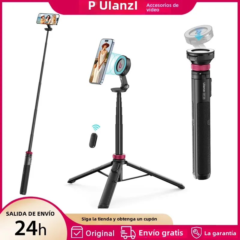 Ulanzi MT-84 1,53 m Magsafe Selfie Stick Stativ Bluetooth Fernbedienung Telefon Verlängerung Stativ für IPhone 16 15 LiveStreaming Vlog