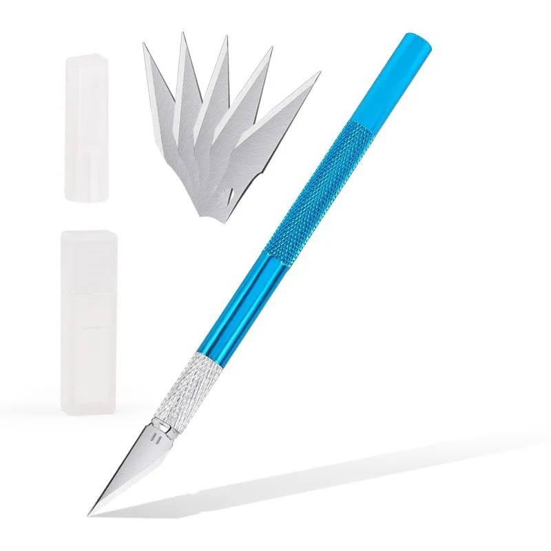 Wood Cutter Knifes Colorful Aluminum Alloy Carve Tool Sculpture Utility Engrave Sharp Metal Scalpel Woodcarve Blade