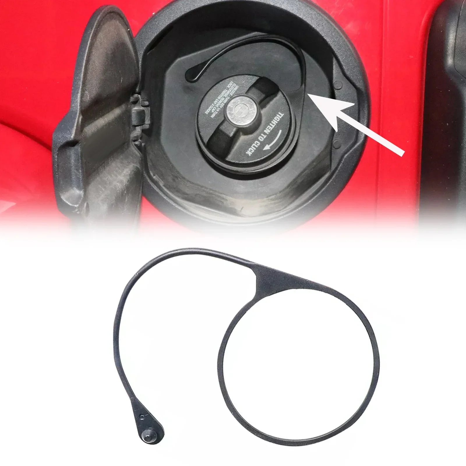 Fuel Cap Cord Strap For Jeep Wrangler JL JT 4XE Plastic Filler Rope Cable Car Accessories Interiors