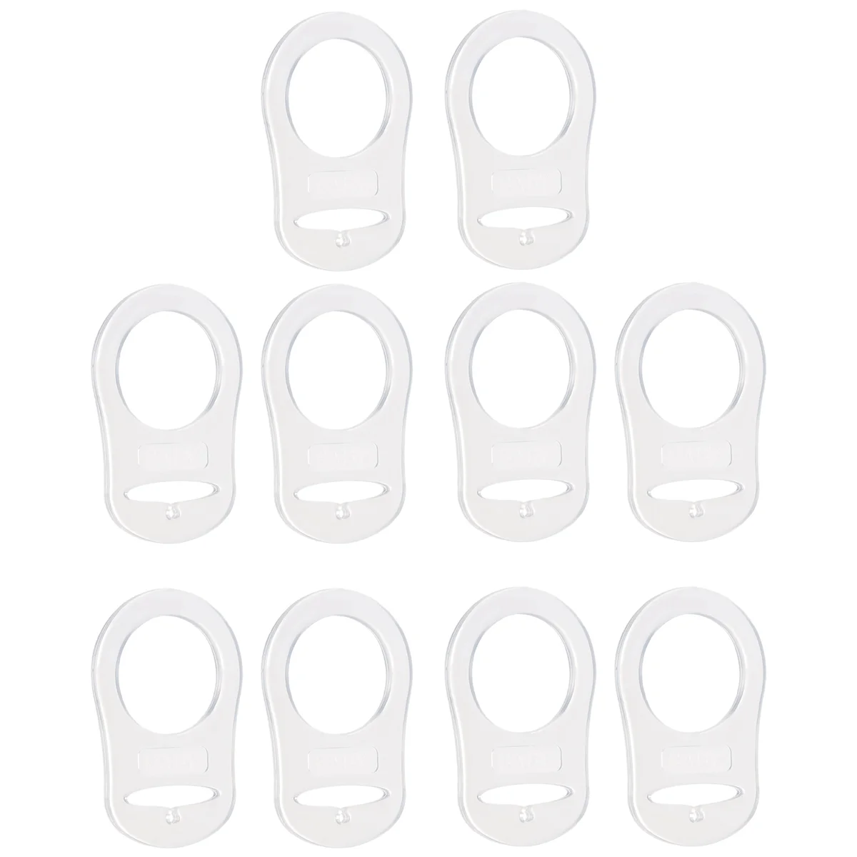 Silicone Ring Pacifier Holder 10 Pcs Button Silicone Ring Mam Pacifier Holder Mannequin Clip Adapter Transparent