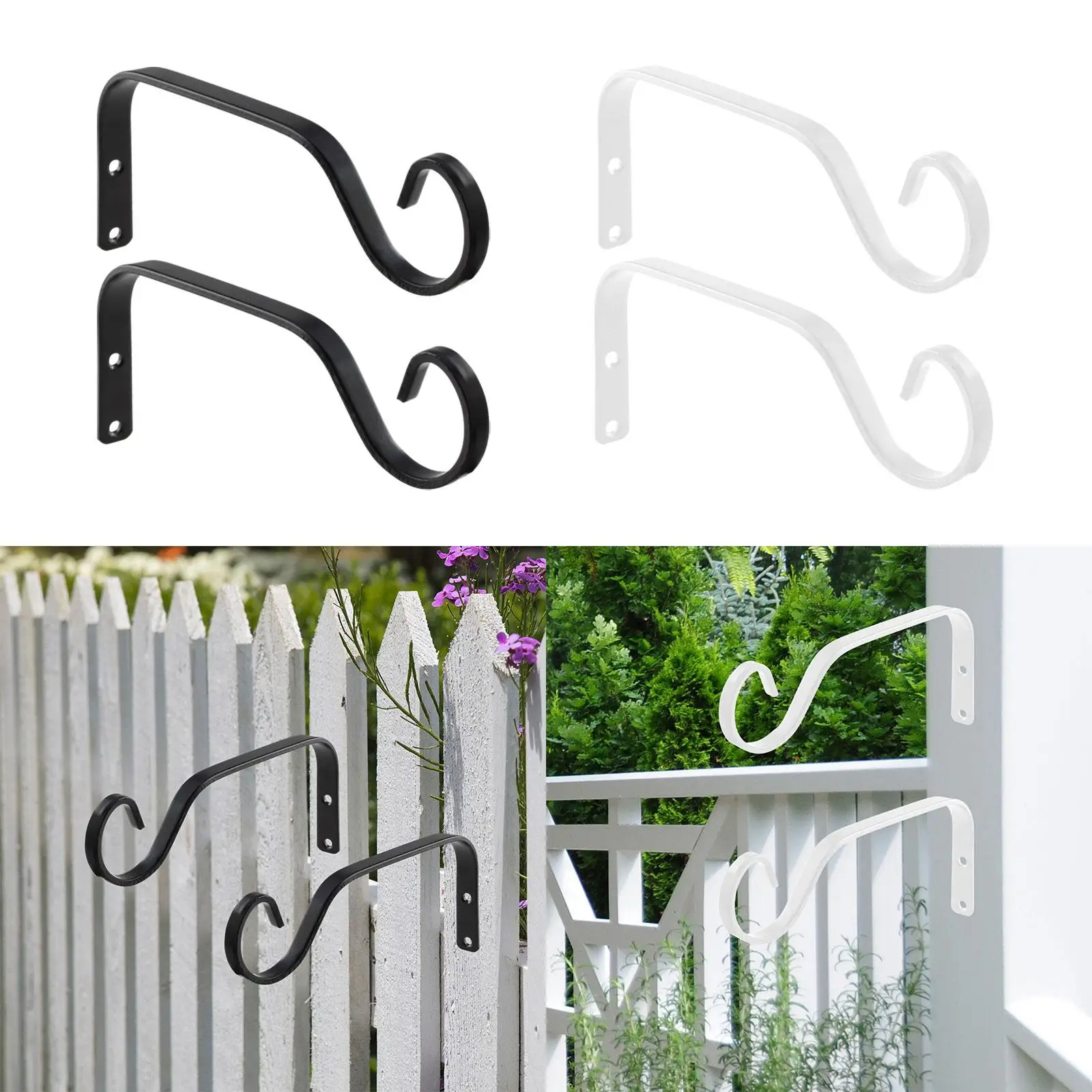 Set of 2 Durable Outdoor Hanging Plant Brackets