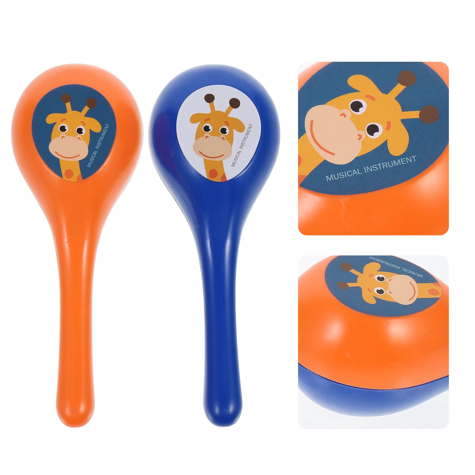 

2 Pcs Maraca Children Percussion Instruments Musical Childrens Toys Auditory Training Maracas Plastic Playthings