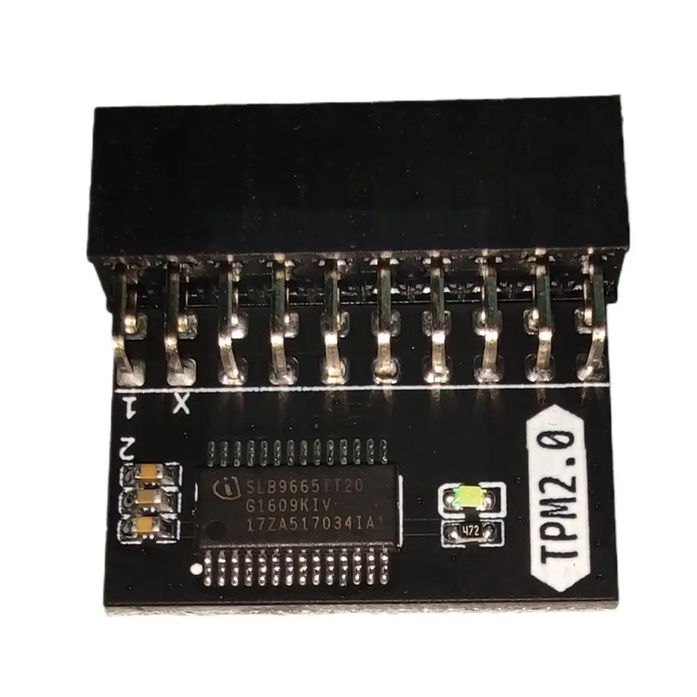 20pin TPM 2.0 LPC Security Module Board Remote Card For ASUS GIGABYTE Multi-brand Motherboard For Windows 11 Green/Black tpm security module,security module