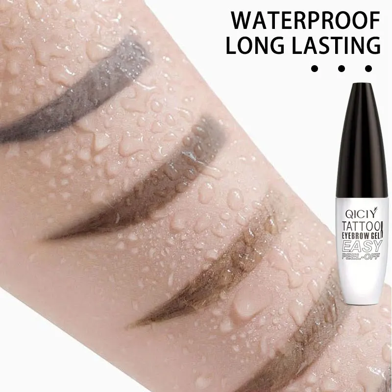 Waterproof Peel-off Eyebrow Enhancers Makeup Black Brown Eyebrow Gel Tint Lasting Brow Dye Gel Easy To Wear Natural Brow Tattoo 4