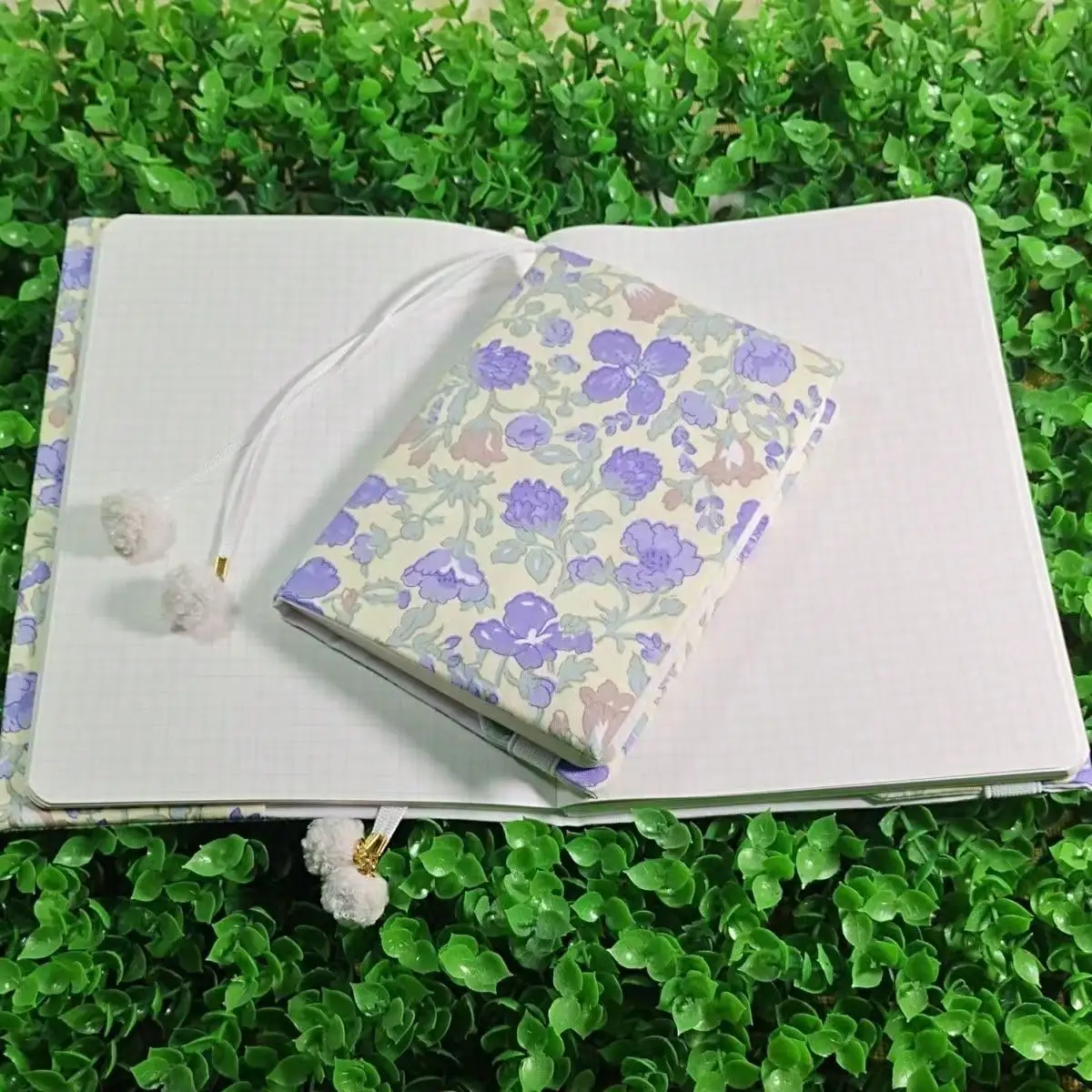Purple Puff Notebook Cover and Planner Case - Protective Journal Shell for Office Stationery Supplies