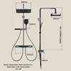 Smart Digital Display Shower Set Bathroom Rainfall Showers System Set Shower Faucet Full Set Booster Bath Nozzle 6