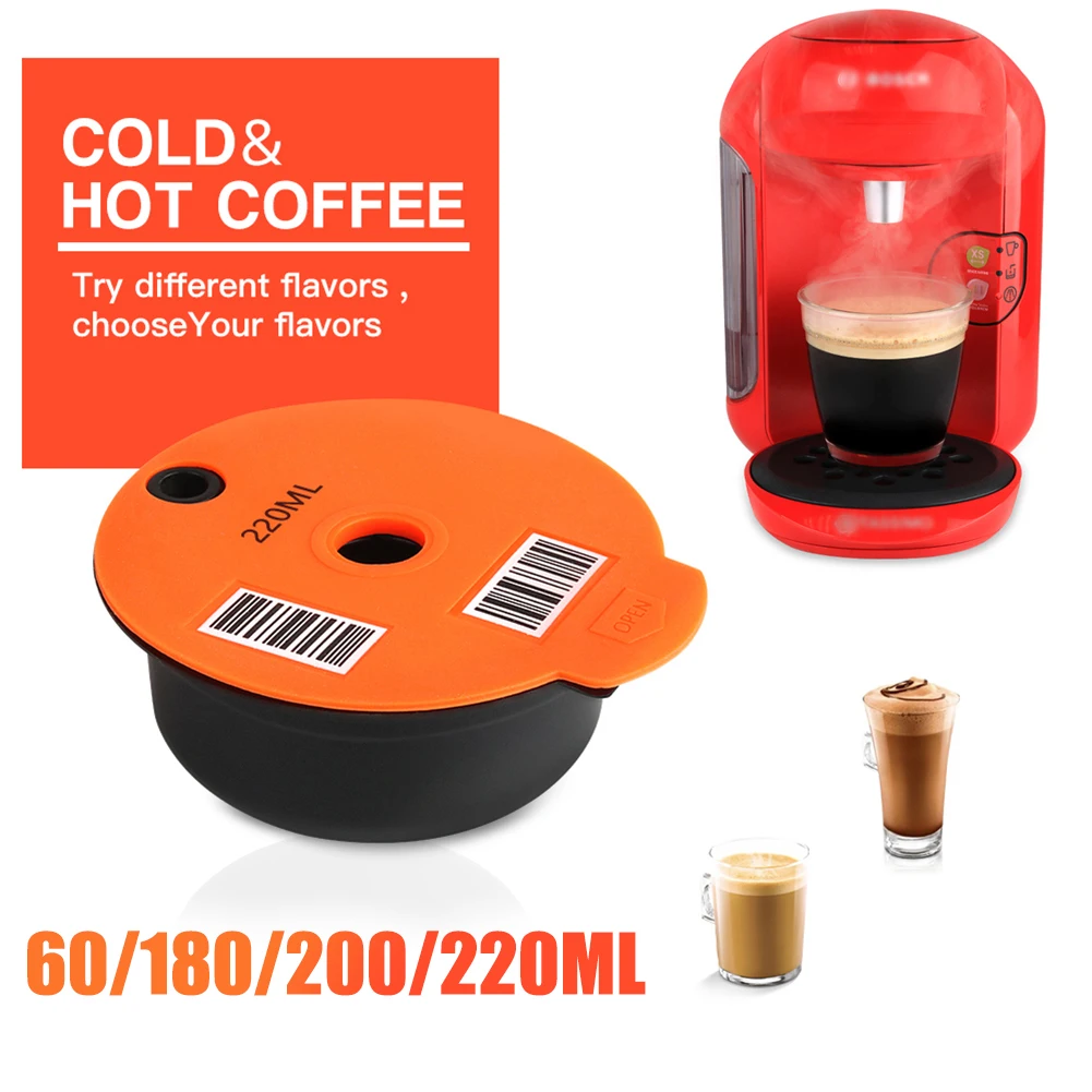 60ml220mlRefillableCoffeeCapsulesforTassimoBOSCHMachine