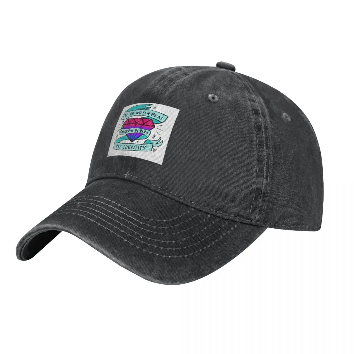 

shinee identity - bisexual pride Cowboy Hat Horse Hat Luxury Cap Icon |-F-| Baseball Men Women's