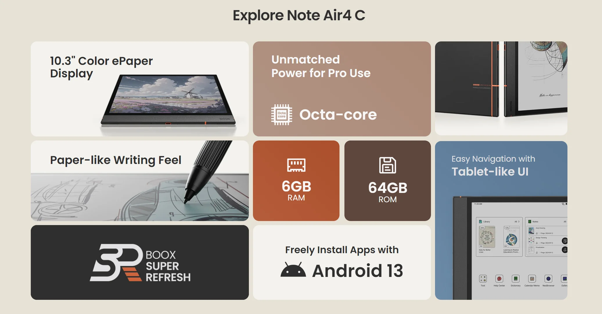 ハ*ム様 Box-Note Air4c 電子書籍リーダー Android タブレ BOOX - Note Air4 C 電子書籍リーダー Androidタブレット