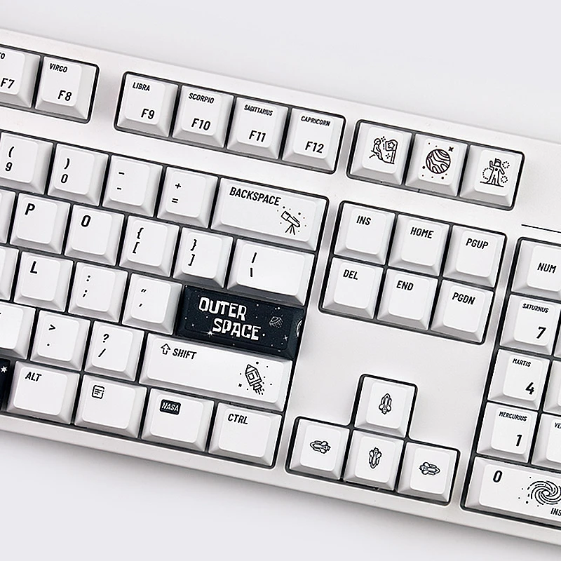 Outer Space Keycap 128 Keys Theme Cherry Profile For Mx Switch Gaming Mechanical Keyboard Pbt Sublimation Keycaps Aliexpress