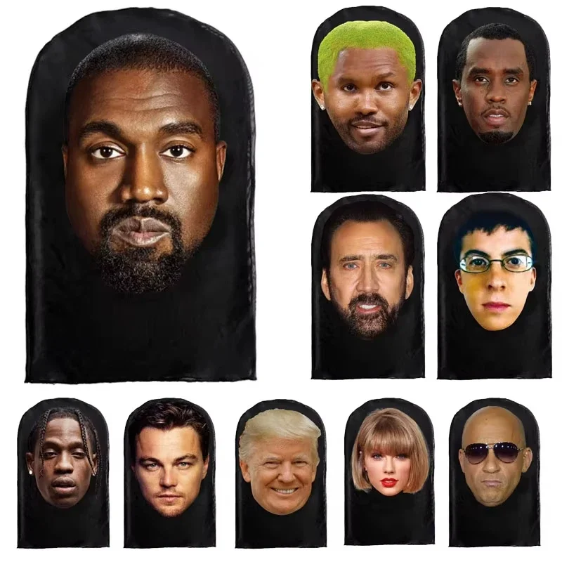 3D Printed Kanye Mask Elastic Mesh Halloween Decor Full Face Mask Unisex 3d printed mask face mask 3d face masks halloween mask party masks