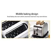 PBOBP Breakfast Toaster Bake Toast Light Home Use 1500W Toaster Oven Double-Sided Baking 3-Speed Function Intelligent Timer 5