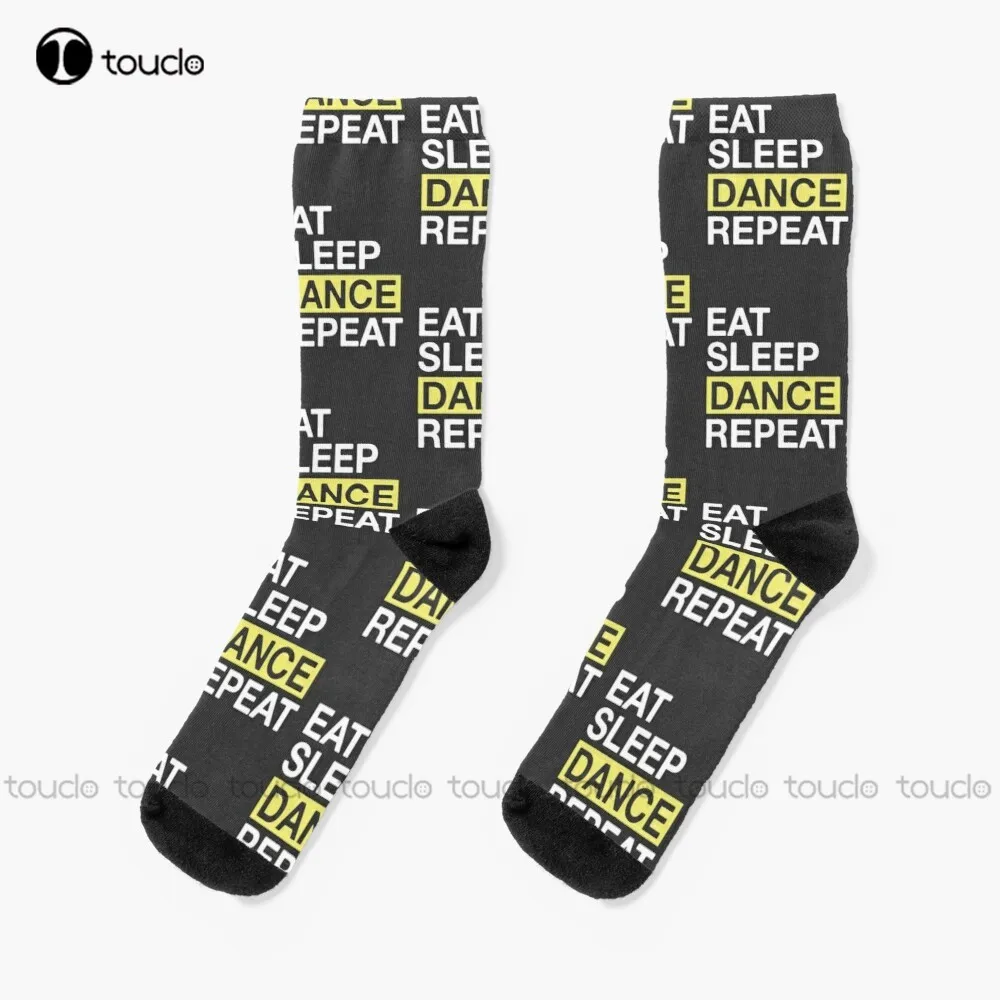 

Dancing Lover Gift For Dancer Eat Sleep Dance Repeat Gift Socks Black Socks Women Christmas Gift Unisex Adult Teen Youth Socks
