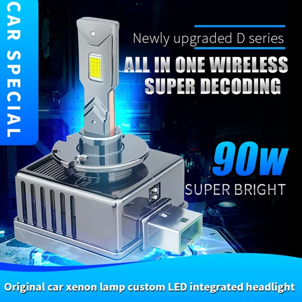 High Power D Series in-Line Non-Destructive Replacement LED Headlights D1s  D2s D3s D4s for Xenon Light - China LED Headlight, D Series LED Headlights