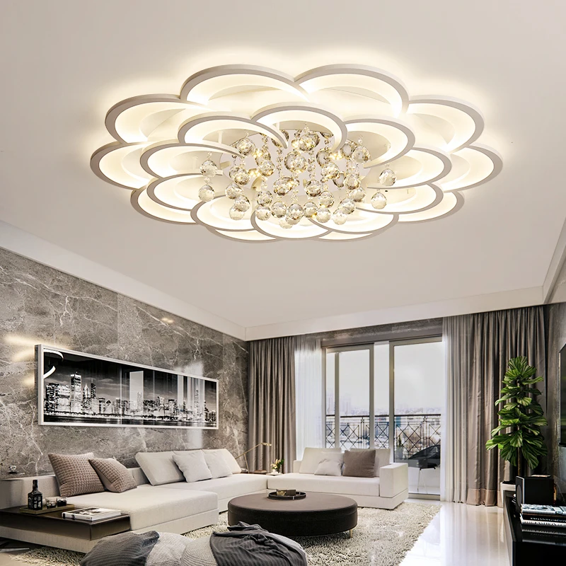 

Современная хрустальная светодиодная Люстра для гостиной, спальни, кабинета, домашний декор, акриловая люстра 110 В, 220 В, потолочные светильники