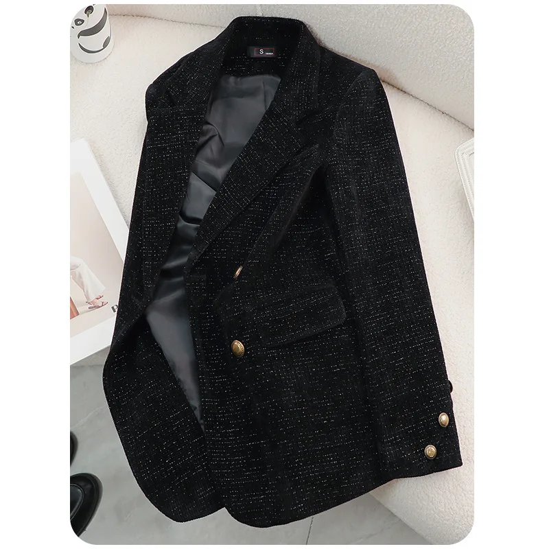 Ensemble Costume Femme Velours – Veste évasée Et Pantalon à Taille Basse, Neuf Avec étiquettes
