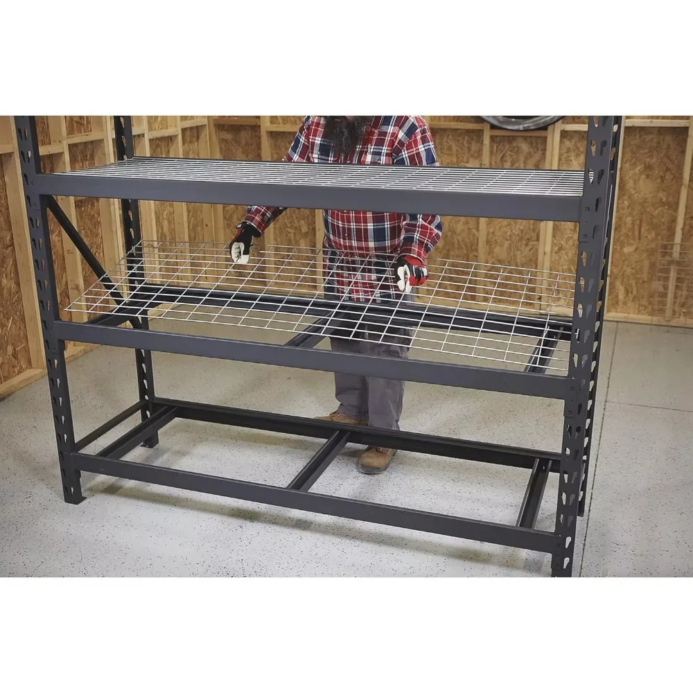 4-Tier Industrial Shelving Rack - 77in.W x 24in.D x 72in.H, Model# 2611T002 3