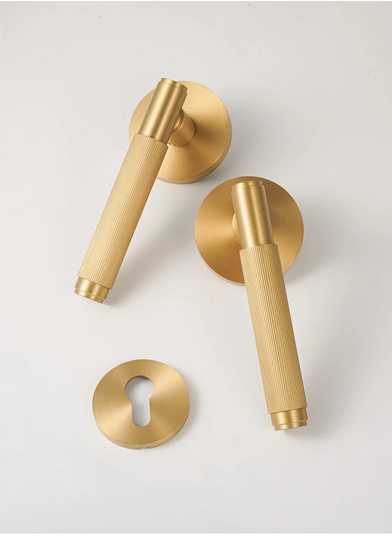 Dooroom Messing-Streifen-Türschloss-Set, modernes Innenbereich, lineare Hardware, Schlafzimmer, Wohnzimmer, Badezimmer – Detail 11