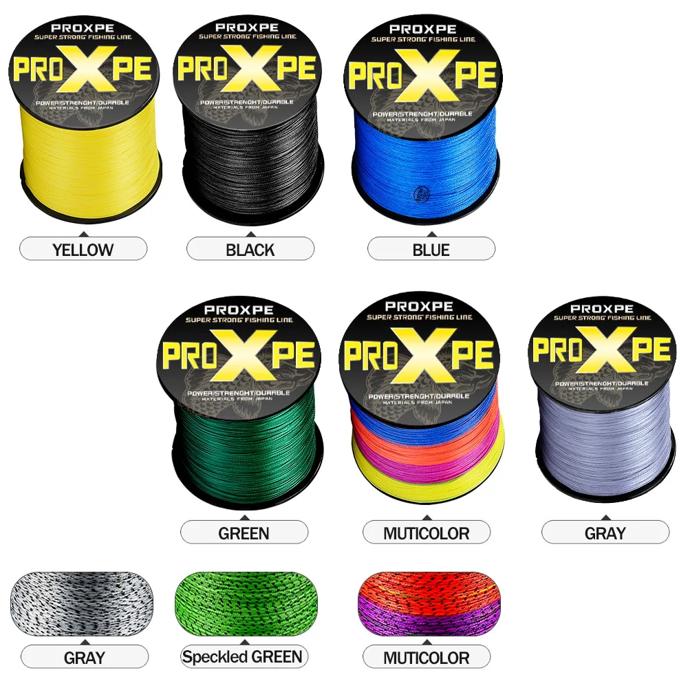 PROXPE Fishing Line 8 Strand PE Carp Braided Line Peche Sea Multifilamento  Cord 12~100LB 1000M 500M 300M 100M Pesca Fly