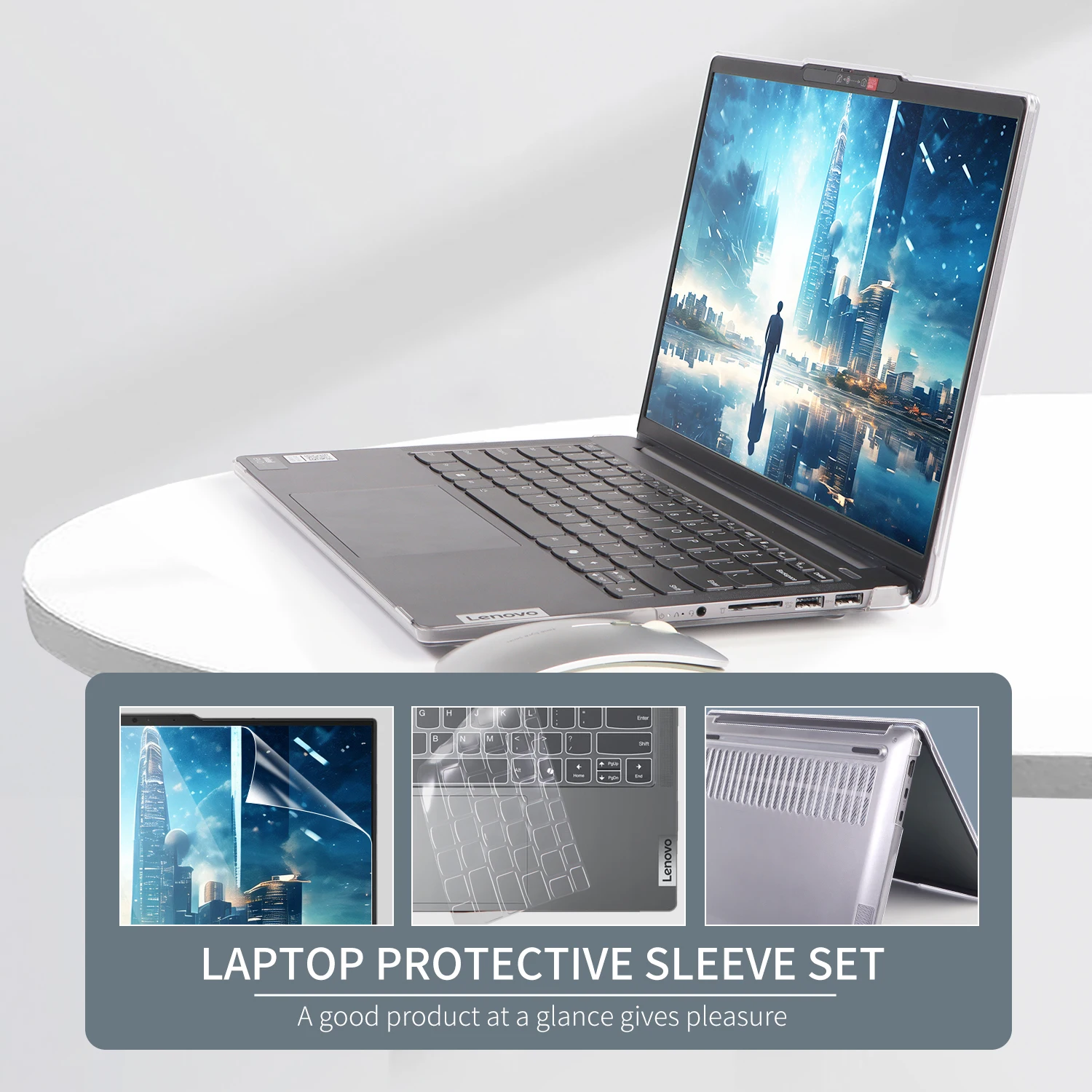 Matte Laptop Case Conjunto para Lenovo Shell Protetor Tela Flim e Tampa do Teclado 14 Polegadas 14 Polegadas 2023 Ideapad Pro 14imh9 Modelo 14ahp9 - Imagem 5