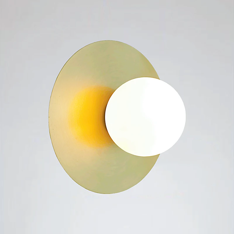 

Nordic modern simple light luxury wind wall lamp living room TV background wall porch aisle mirror front pure copper wall lamp