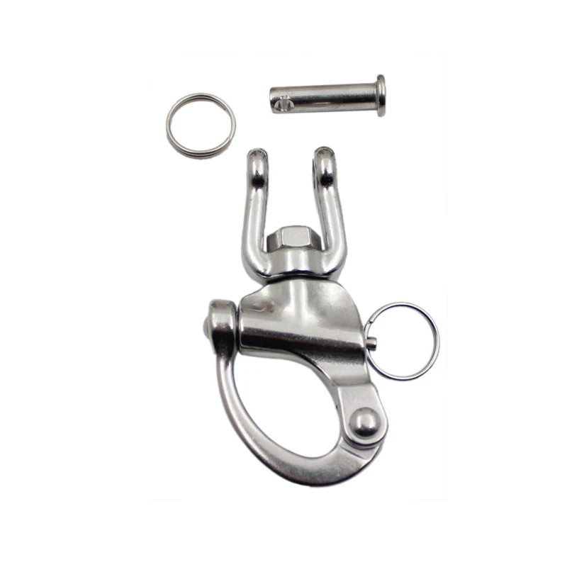 70/87/128mm Shackle 316 Stainless Steel Quick Release Diving Clips Hook