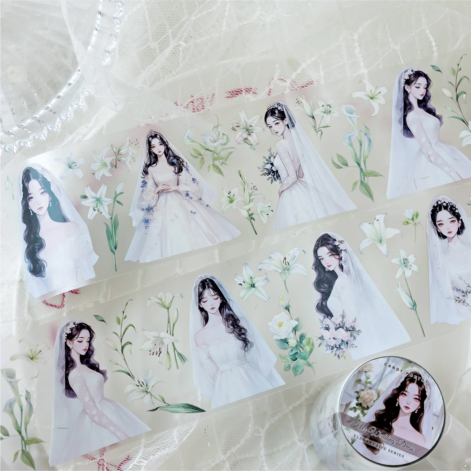 우아한 거실 장식 접착 테이프, 스크랩북 DIY 종이, 일본 스티커, 1 개 1 로..