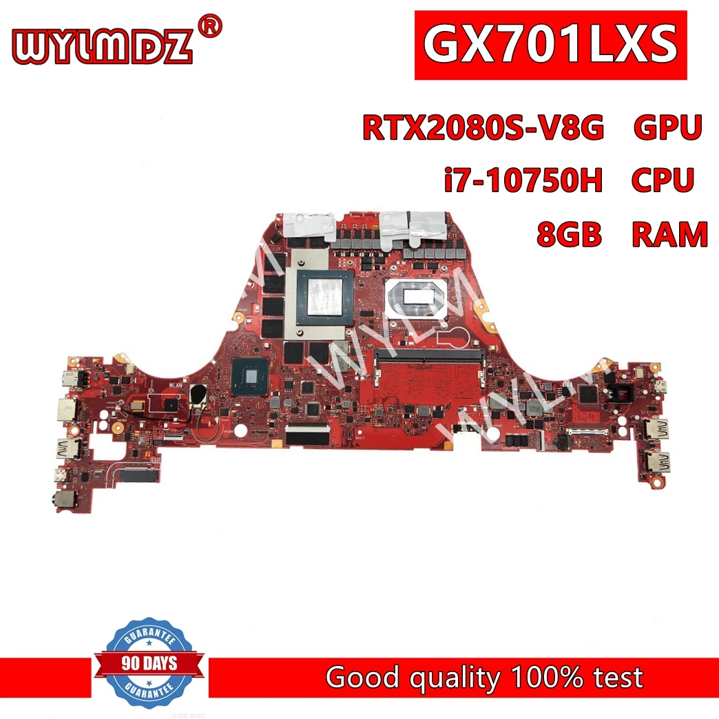 

GX701LXS with i7-10750H CPU RTX2080S-V8G GPU 8GB-RAM Mainboard For Asus Zephyrus S17 GX701LXS GX701L GX701LX Laptop Motherboard