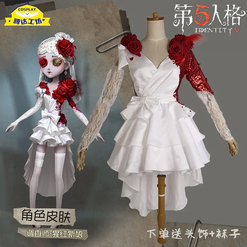 Identità del gioco V Vera Nair Costume Cosplay Scarlet Bride New Skin  Flower abito da sposa costumi di natale di Halloween per donne ragazze|Game  Costumes| - AliExpress